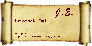 Juracsek Emil névjegykártya