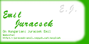 emil juracsek business card